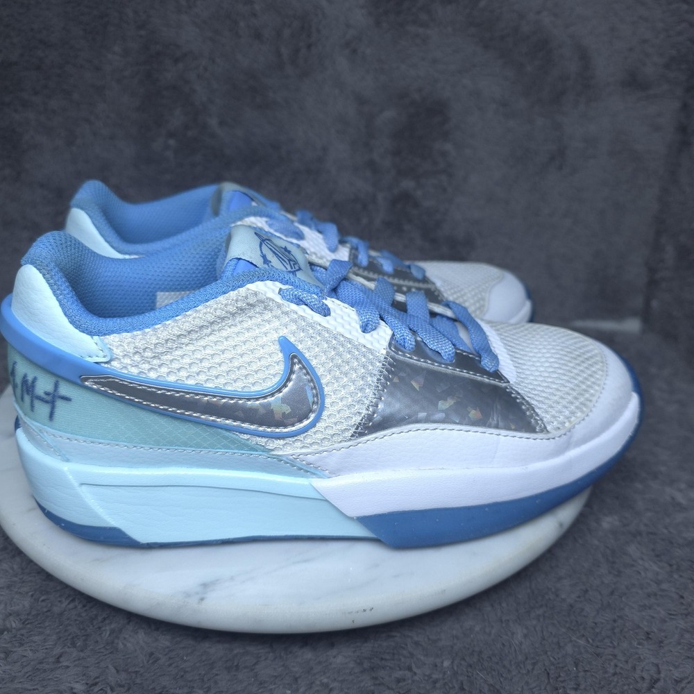 Nike Ja 1 Shoes Youth Size 4Y Blue Silver Low Top Basketball FJ1266-400